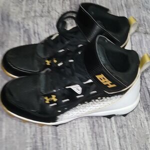Under Armour Bryce Harper Jr Baseball Cleats‎ Black Gold - Youth